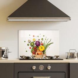 Wallity Cuadro Decorativo de Vidrio Templado Multicolor 50 x 70 cm